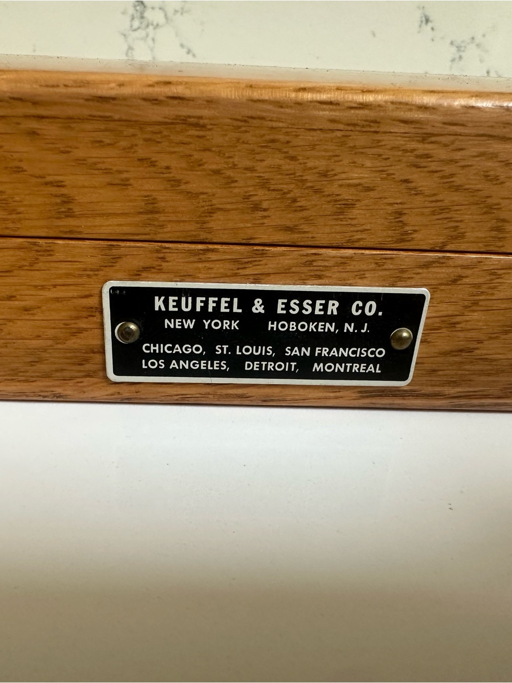 Leroy Lettering Set, Keuffel & Esser Co. Oak Wood Box - vintage calligraphy set